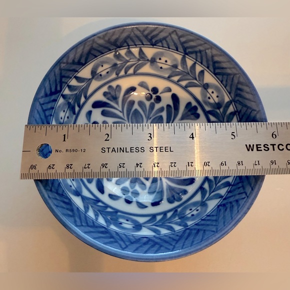 Signed Blue and White Porcelain Serving Bowl - Picture 3 of 14